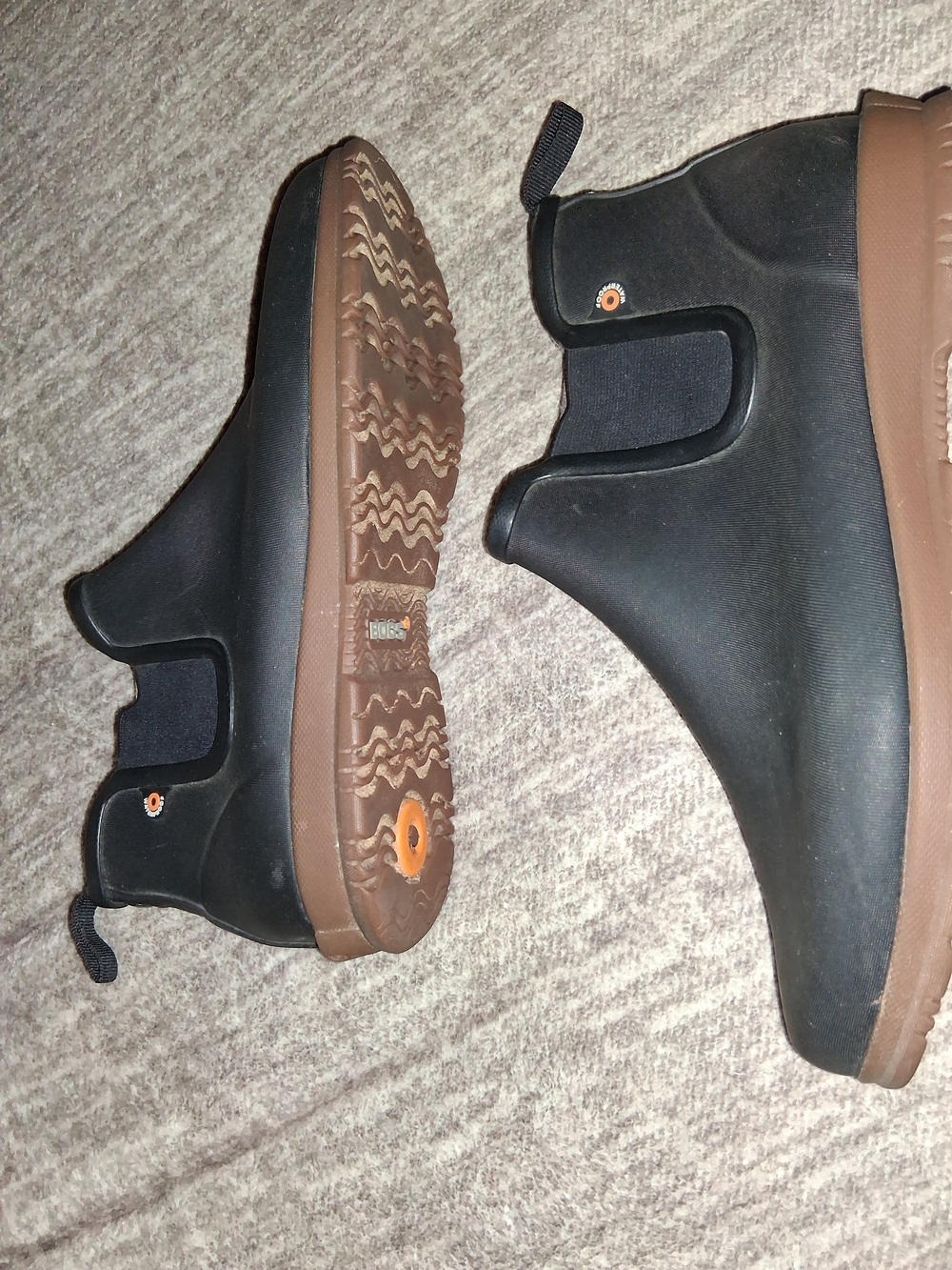 Bogs Sweetpea Black Chelsea Rain Boots Women’s Size 8